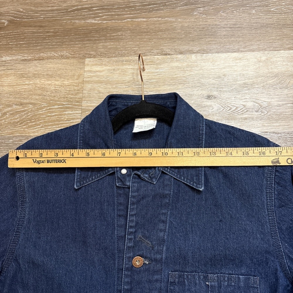 Vintage Dickies Chore Jacket White Oak Cone Blue Denim USA 100% Cotton L 42" EUC - Picture 6 of 14